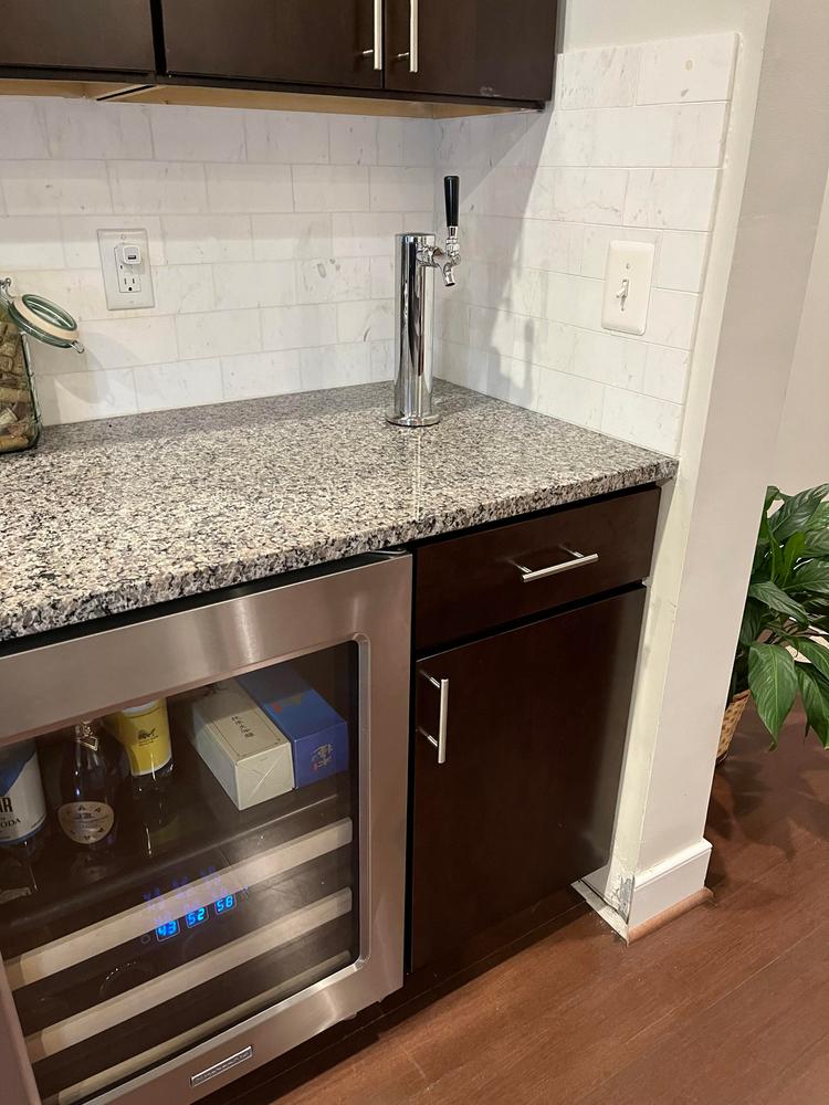 Draft Beer Tower - Chrome - 2 1/2" Column - 1 Faucet - Customer Photo From William Merz