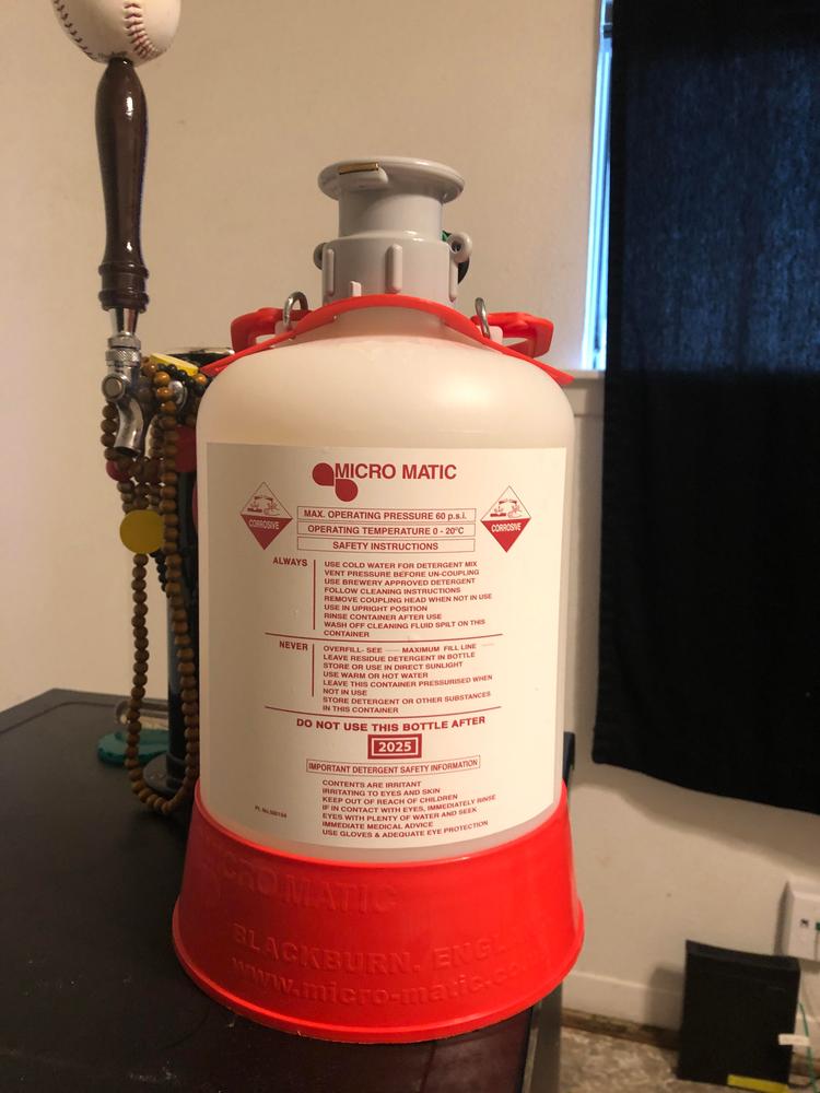 5 Liter Draft Beer Line Cleaning Keg - US Sankey - Customer Photo From Gregory Garrett