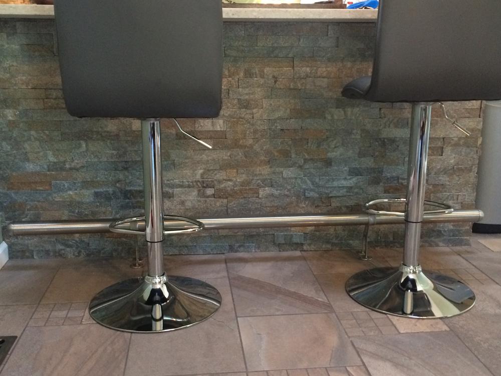 Bar Foot Rail Tubing - 6ft - Brushed Stainless Steel - 2" OD - Customer Photo From Gina Hembree