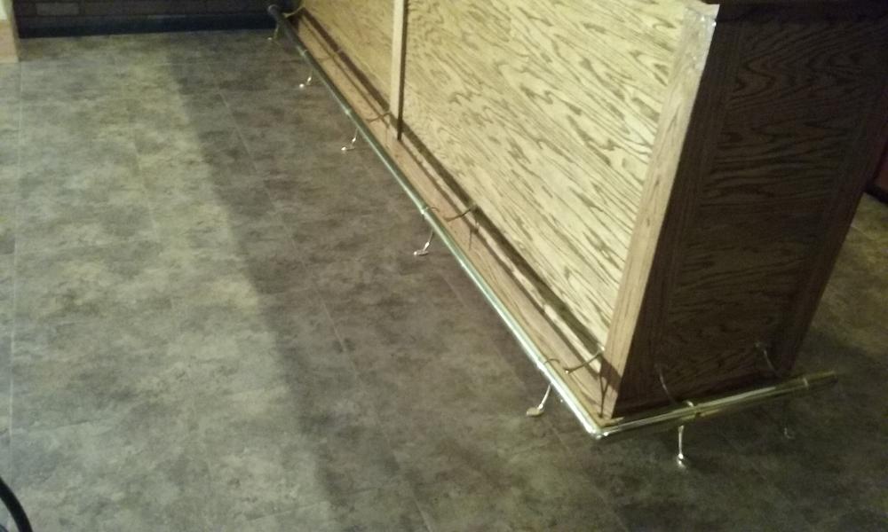 Combination Foot Rail Bracket - Polished Brass - 2" OD - Customer Photo From Brian Didion