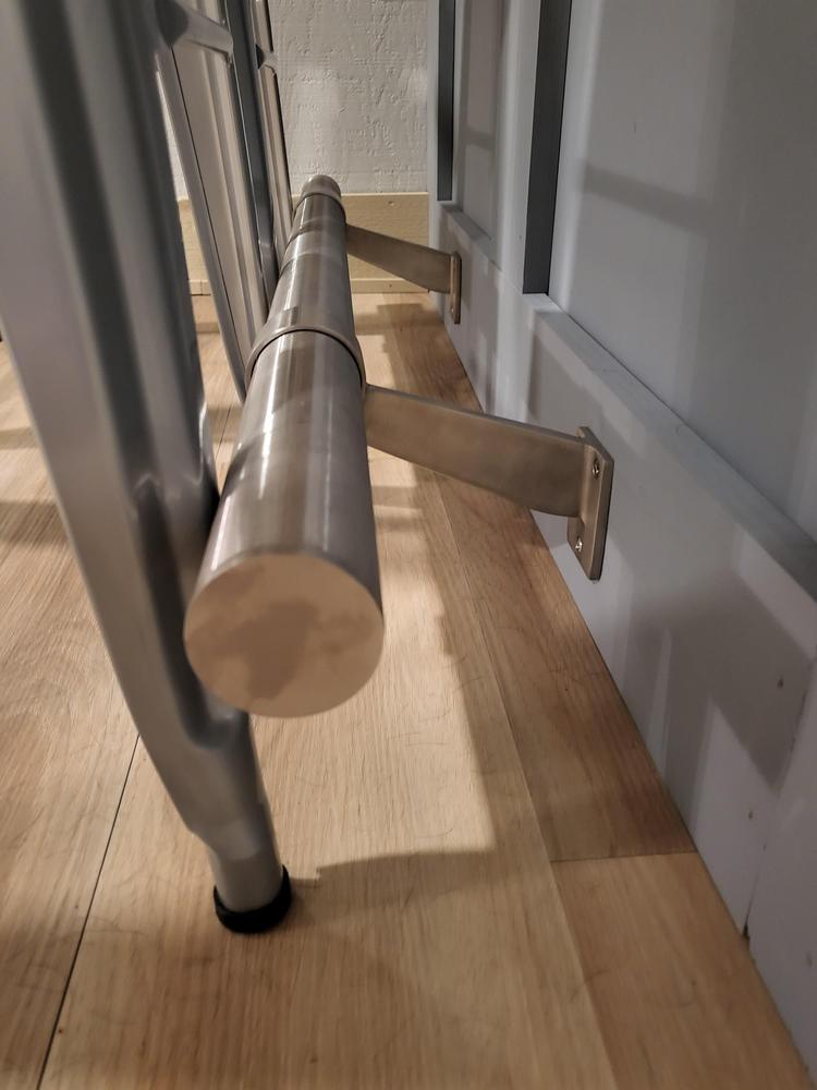 Bar Foot Rail Tubing - Brushed Stainless Steel - 2" OD - Customer Photo From JANE GUZMAN