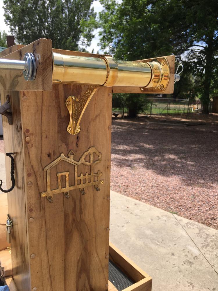 Decorative Bar Bracket - Polished Brass - 2" OD - Customer Photo From Robert Schuckert