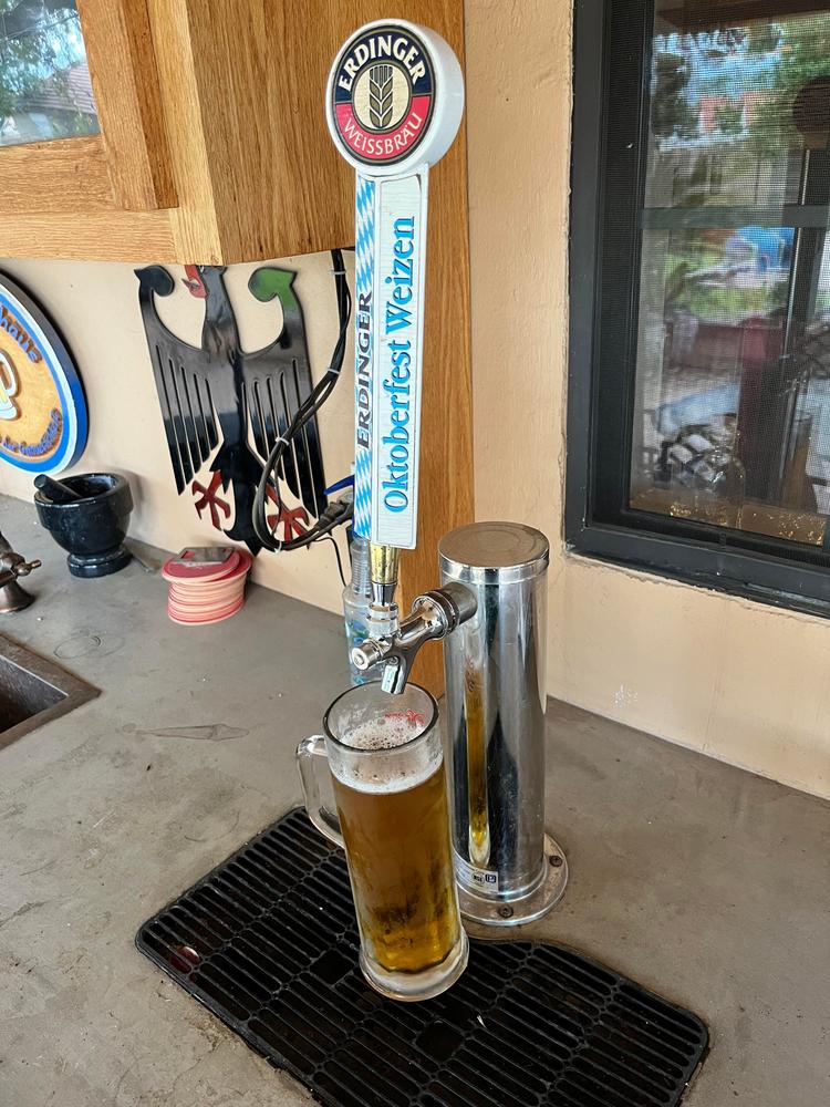 Self-Closing Draft Beer Faucet with Brass Lever - Chrome - Customer Photo From Frank Oberpriller