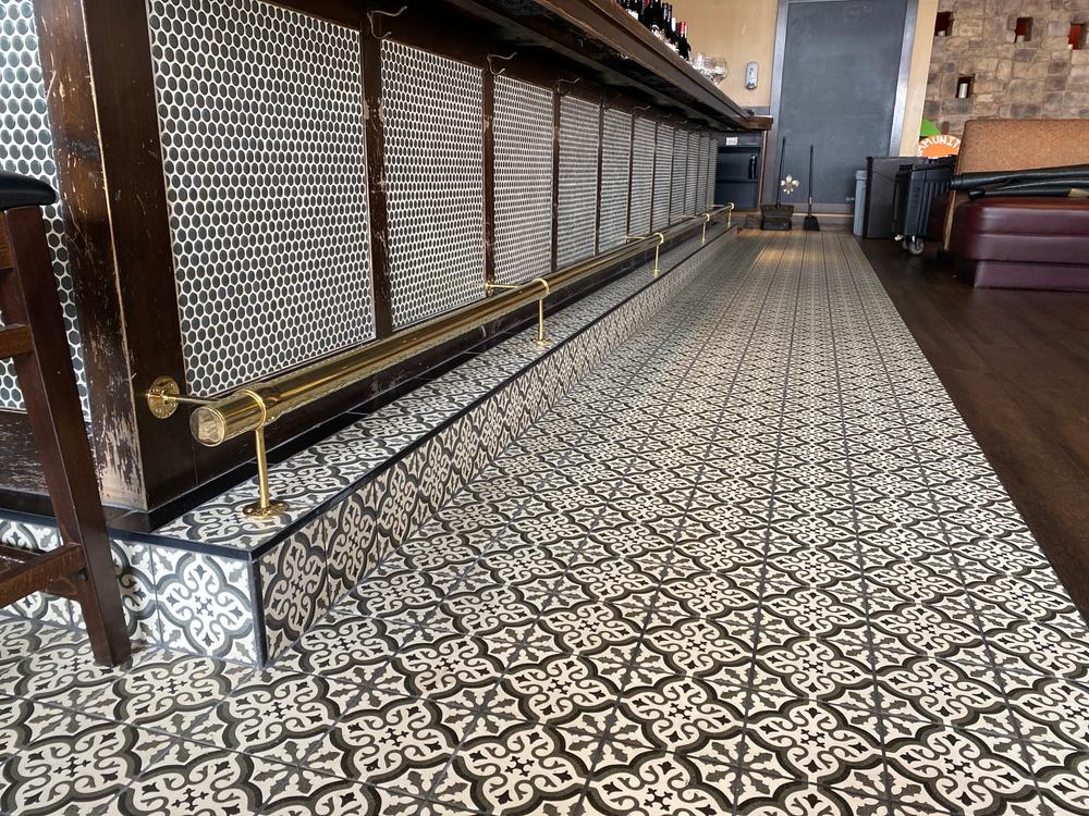 90 deg. Post Foot Rail Bracket - Polished Brass - 2" OD - Customer Photo From Ryan Webster