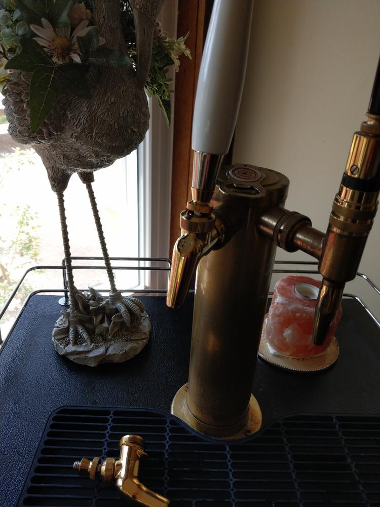 Perlick Perl 630SSTF Draft Beer Faucet - Tarnish Free Brass Finish - Customer Photo From Mark Siewinski