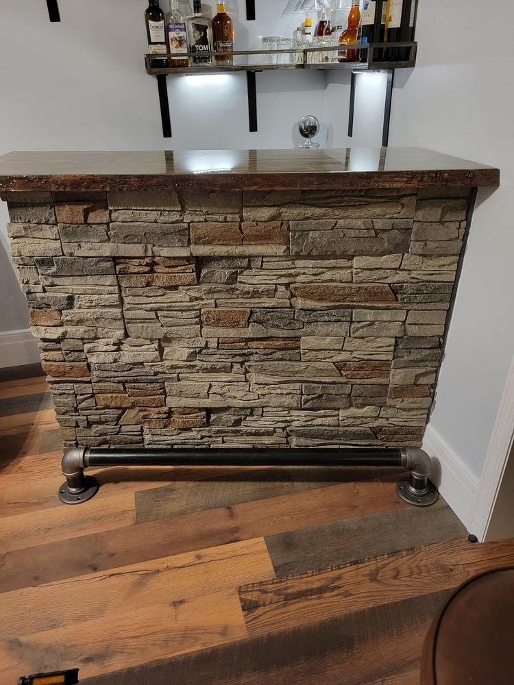 Black Pipe Foot Rail - 2" ID - 44 1/2" Length - Customer Photo From Thomas Hardy