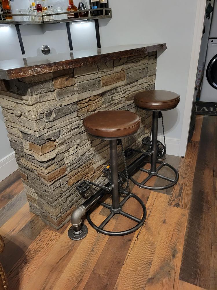 Black Pipe Foot Rail - 2" ID - 44 1/2" Length - Customer Photo From Thomas Hardy