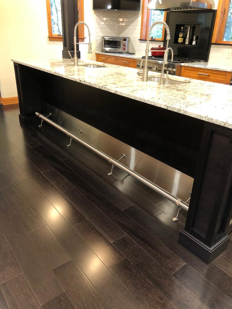 Combination Foot Rail Bracket - Brushed Stainless Steel - 2" OD - Customer Photo From Kyle Maria Cramer