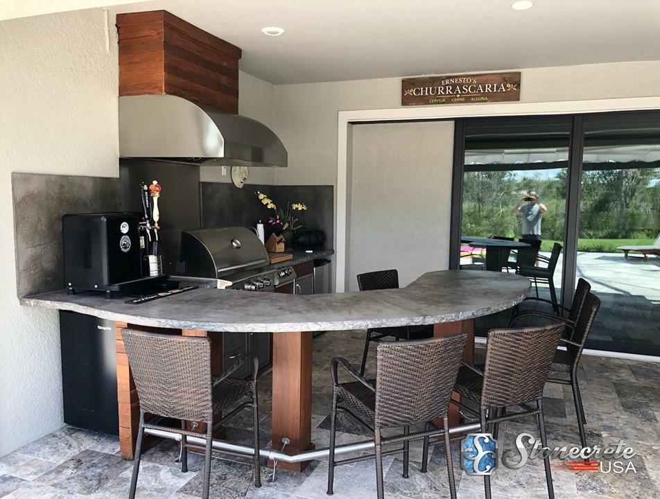 Combination Foot Rail Bracket - Brushed Stainless Steel - 2" OD - Customer Photo From Scott Rogers