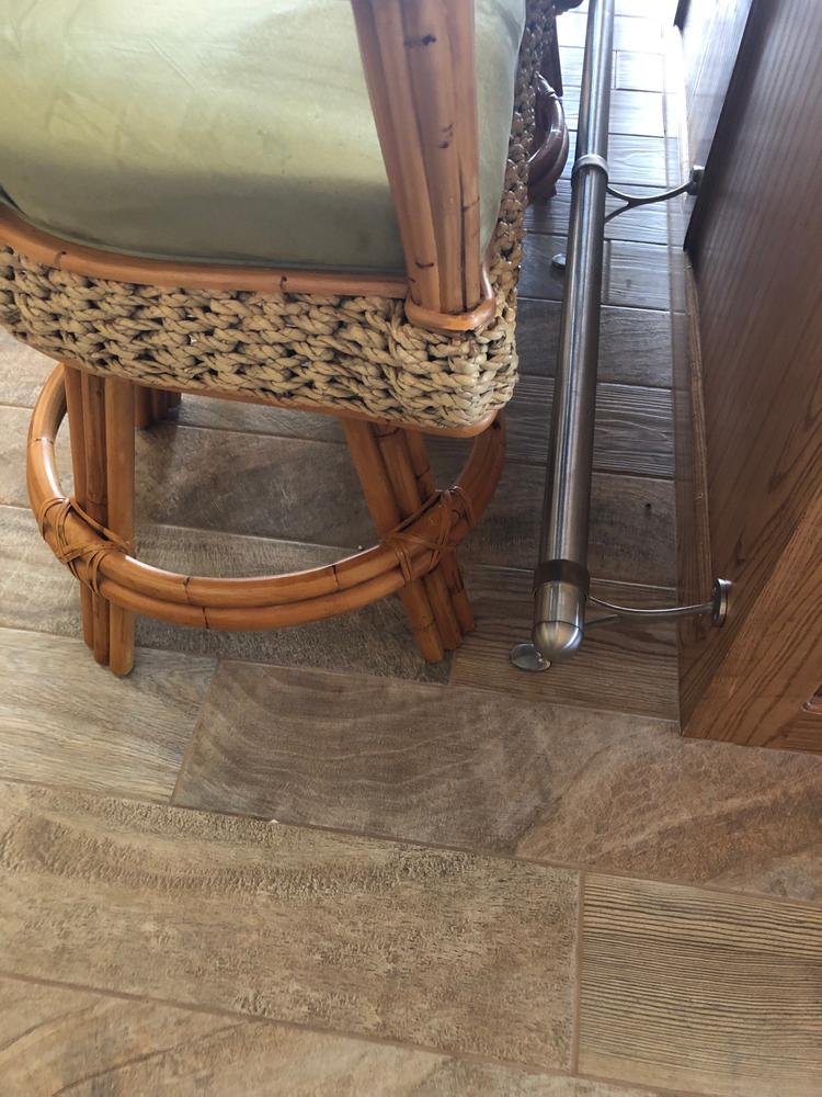 Combination Foot Rail Bracket - Brushed Stainless Steel - 2" OD - Customer Photo From STEVE DAVIS