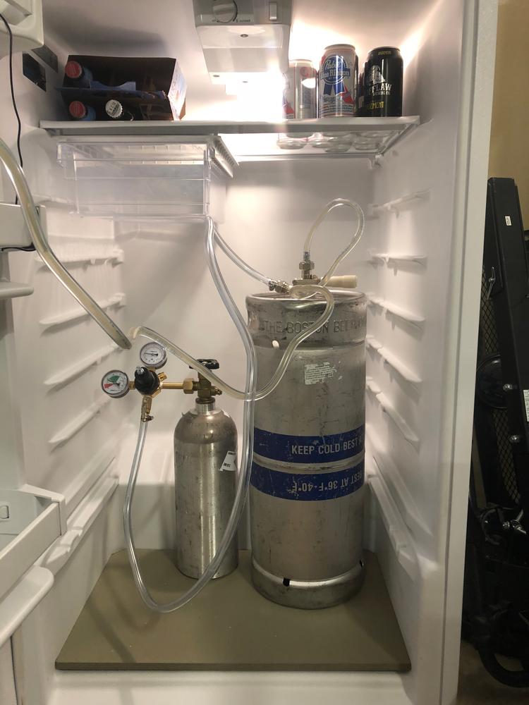 Standard Kegerator Conversion Kit - US Sankey D System - 5lb CO2 Tank - Customer Photo From Kris Maxfield
