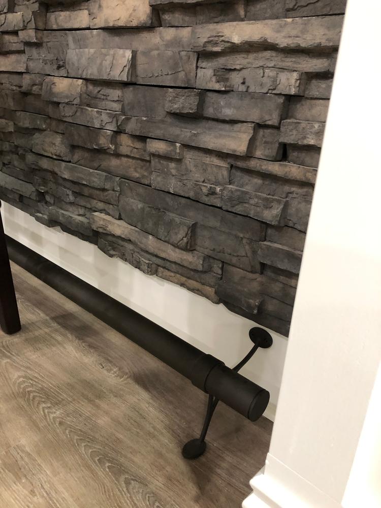 Combination Foot Rail Bracket - Oil Rubbed Bronze - 2" OD - Customer Photo From London Hoen
