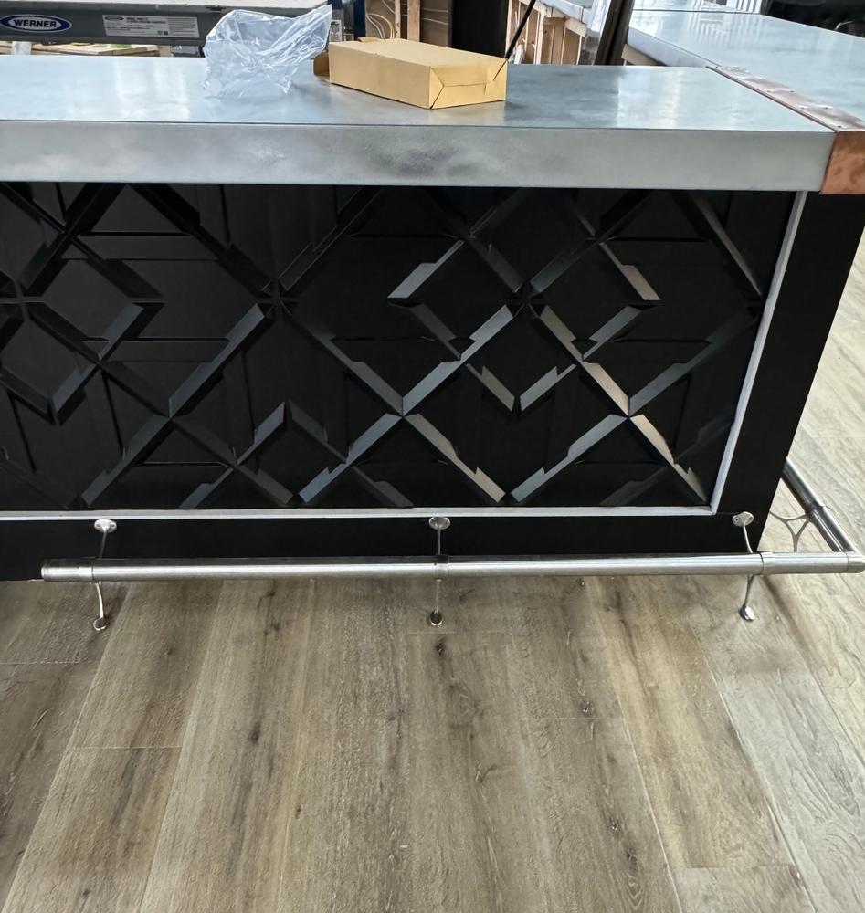 Combination Foot Rail Bracket - Matte Black - 2" OD - Customer Photo From Megan Chasnis