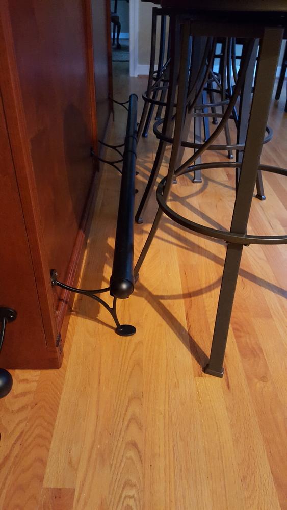 Combination Foot Rail Bracket - Matte Black - 2" OD - Customer Photo From Victoria Littauer