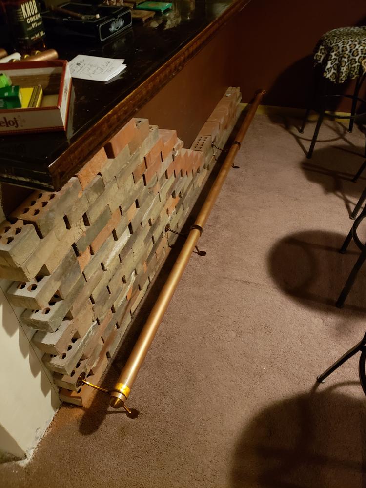 Combination Foot Rail Bracket - Sunset Copper - 2" OD - Customer Photo From Lawrence Lyons