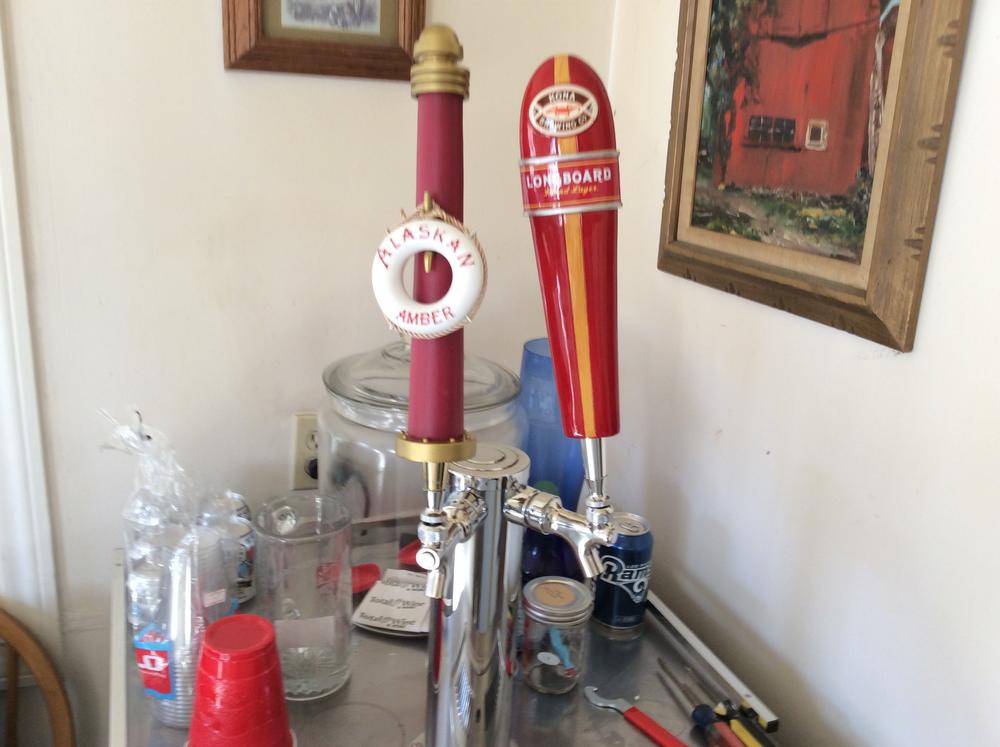 Draft Tower - 100% Stainless Steel Contact - 3" Column - 2 Faucet - Customer Photo From Andy Dues