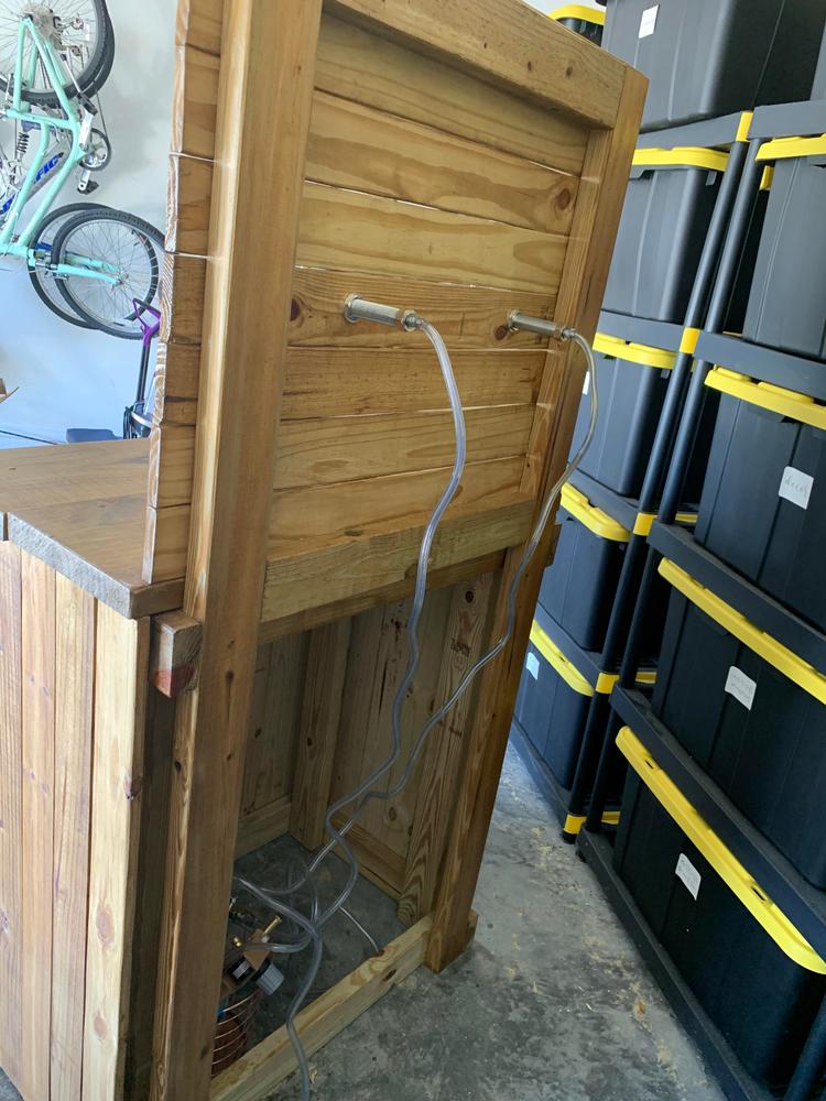 Deluxe Kegerator Conversion Kit - 2 Faucets - US Sankey D System - 5lb CO2 Tank - Customer Photo From Victoria Mejia