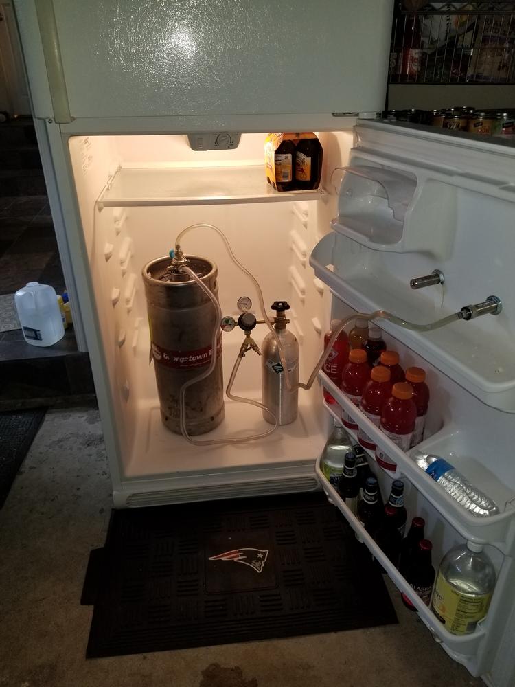 Deluxe Kegerator Conversion Kit - 2 Faucets - US Sankey D System - 5lb CO2 Tank - Customer Photo From Jacob Bresnahan
