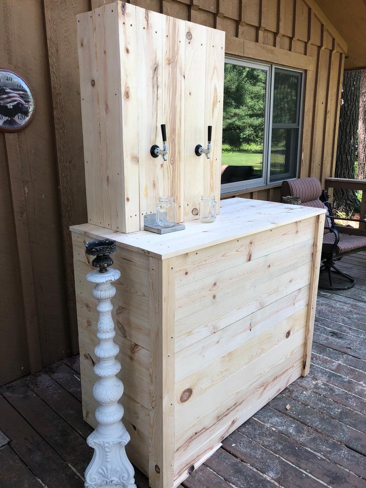 Deluxe Kegerator Conversion Kit - 2 Faucets - US Sankey D System - 5lb CO2 Tank - Customer Photo From Amy Oelschlager