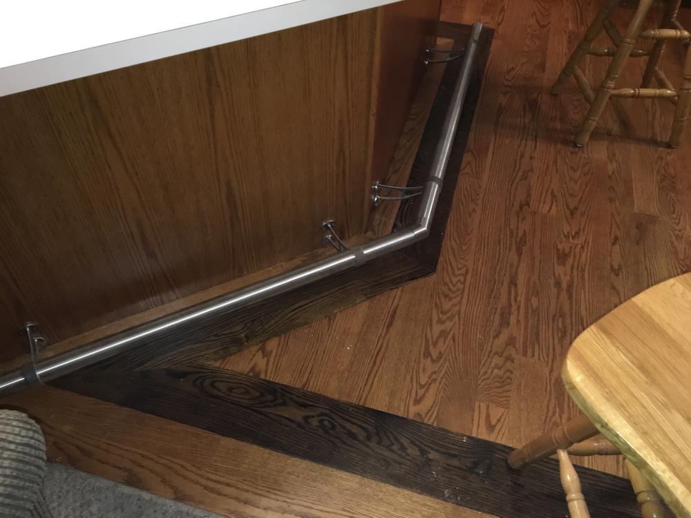 Bar Mount Foot Rail Bracket - Brushed Stainless Steel - 2" OD - Customer Photo From Scott Wodicker