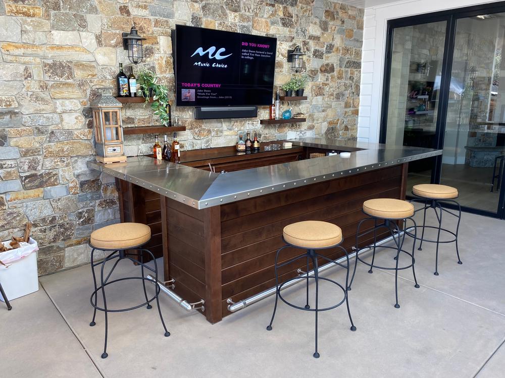 Bar Mount Foot Rail Bracket - Brushed Stainless Steel - 2" OD - Customer Photo From Bill Coll