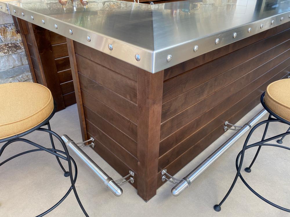 Bar Mount Foot Rail Bracket - Brushed Stainless Steel - 2" OD - Customer Photo From Bill Coll