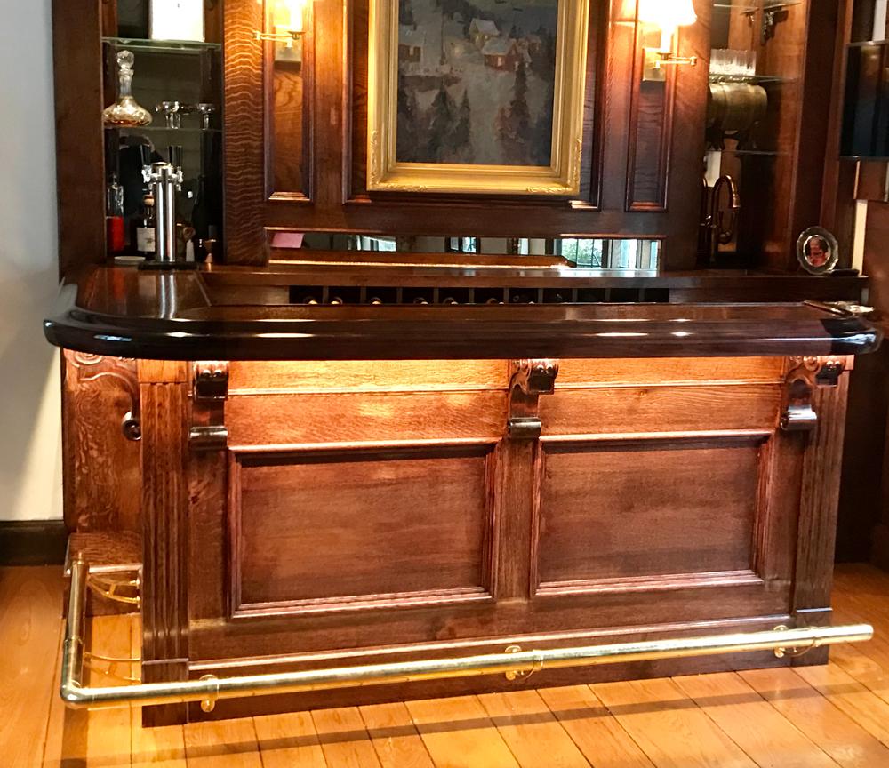 Bar Mount Foot Rail Bracket - Polished Brass - 2" OD - Customer Photo From Roger LeBlanc