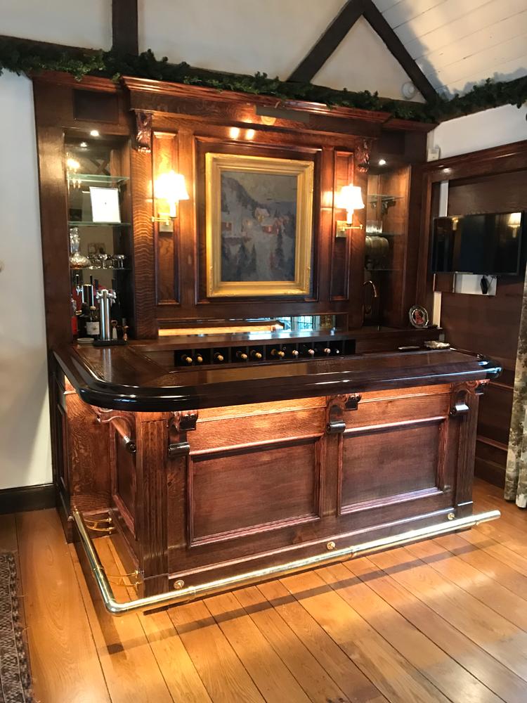 Bar Mount Foot Rail Bracket - Polished Brass - 2" OD - Customer Photo From Roger LeBlanc
