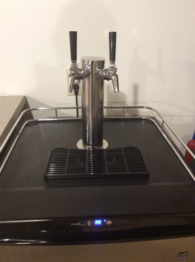 Draft Beer Tower - Stainless Steel - 3" Column - 2 Perlick 630SS Faucets - Customer Photo From Beryl Sawyer