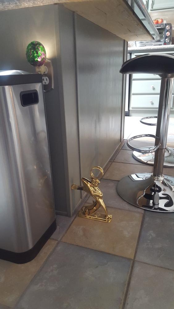 Griffin Bar Rail Bracket - Polished Brass - 2" OD - Customer Photo From Judith Morris
