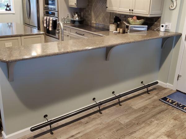 Gunmetal Grey Bar Foot Rail Kit - Customer Photo From Geoffry Alster