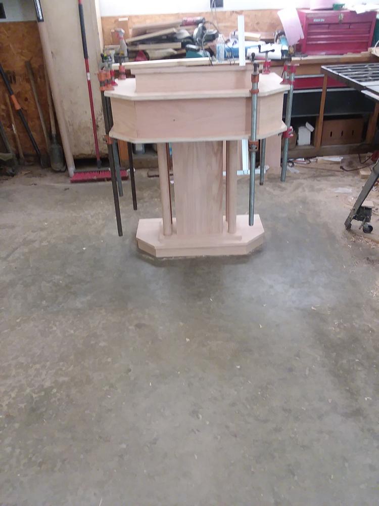 Bar Foot Rail - Wood Dowel - Red Oak - 2" OD - Customer Photo From Charles Fisher
