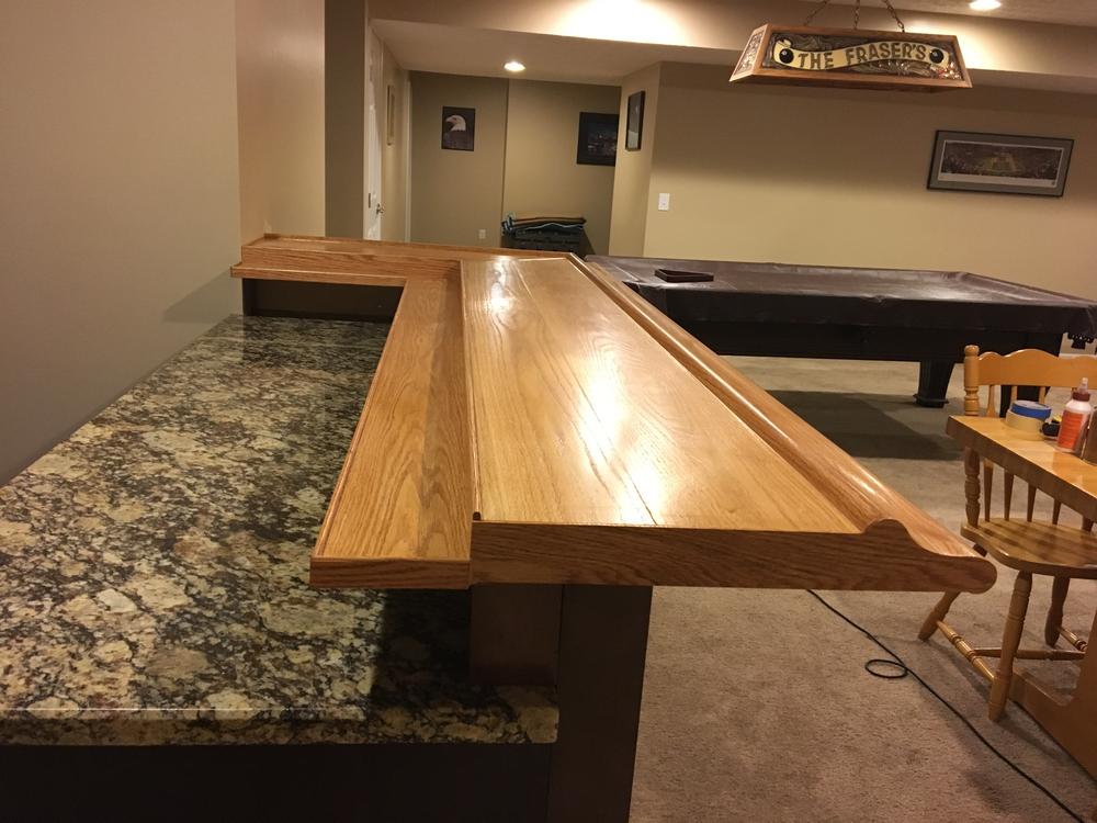 Bar Rail Molding - Wood Arm Rest - Red Oak - Customer Photo From Bruce Fraser