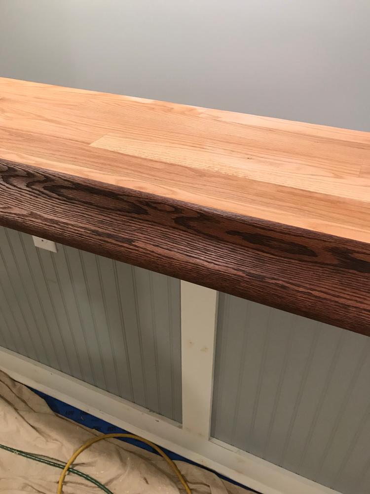 Bar Rail Molding - Wood Arm Rest - Red Oak - Customer Photo From Tim Fortune