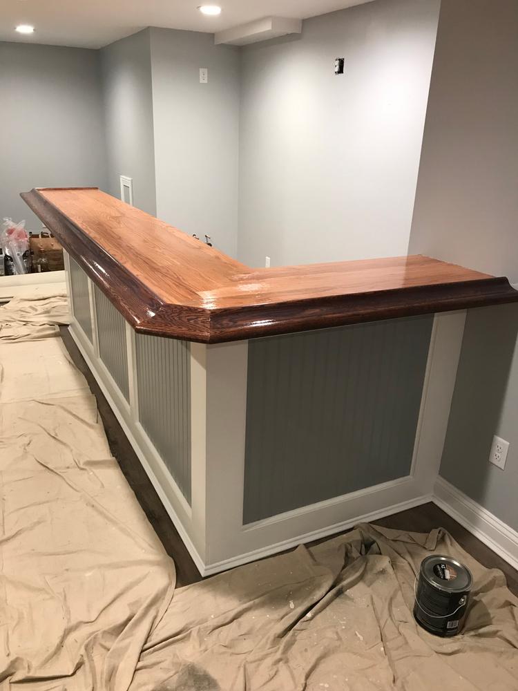 Bar Rail Molding - Wood Arm Rest - Red Oak - Customer Photo From Tim Fortune