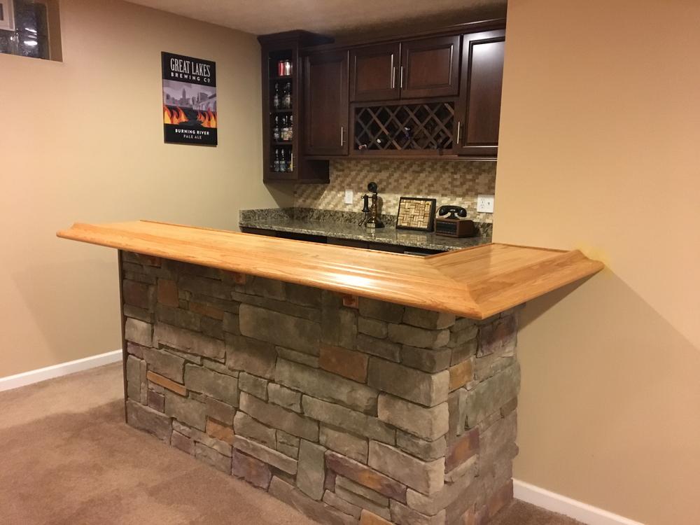 Bar Rail Molding - Wood Arm Rest - Red Oak - Customer Photo From Bruce Fraser