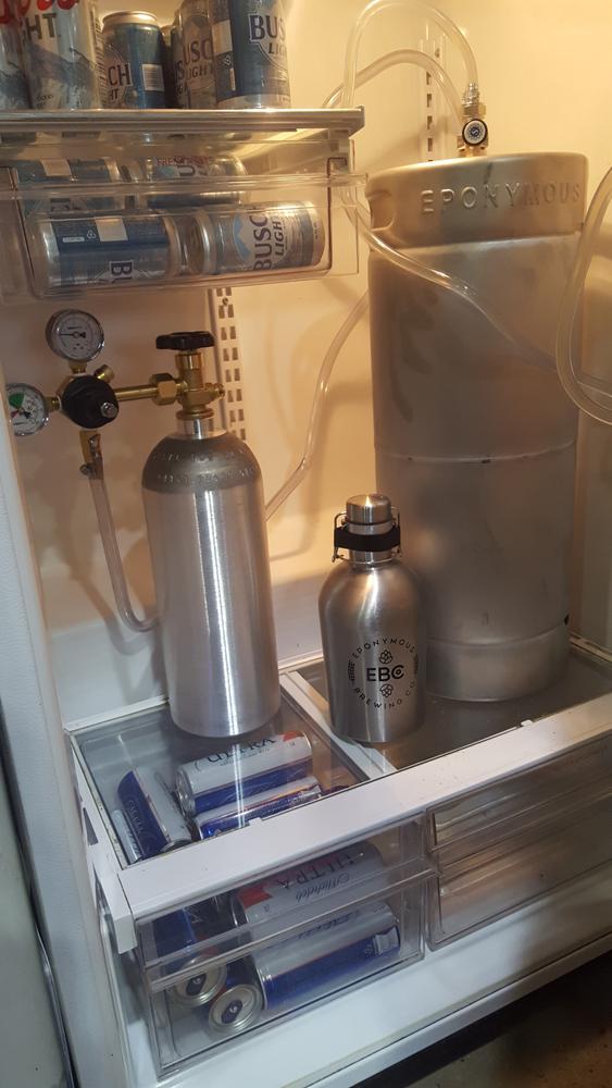 Stainless Steel Kegerator Conversion Kit - US Sankey D System - 5lb CO2 Tank - Customer Photo From Lane Bothwell