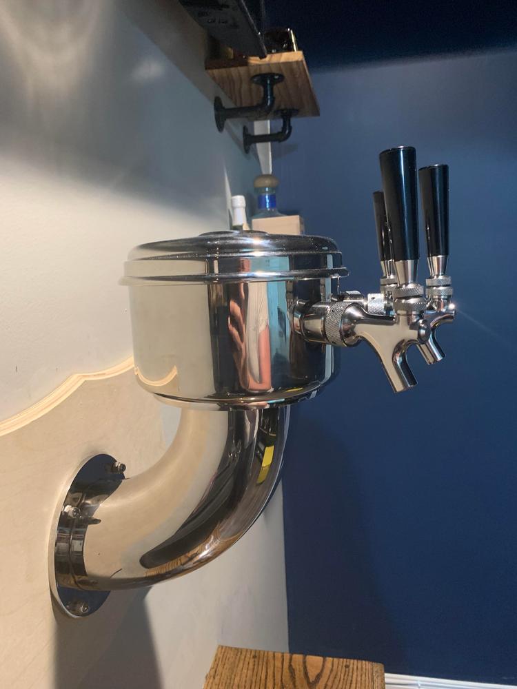 Lantern Wall Mount Draft Beer Tower - Glycol Cooled - 3 to 5 Faucets - Customer Photo From Samuel Lewis