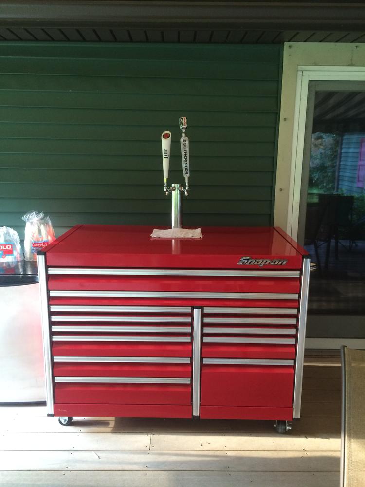 2 Faucet Tower Kegerator Conversion Kit - Stainless Steel Tower - US Sankey D System - No CO2 Tank - Customer Photo From Mychail Gedz