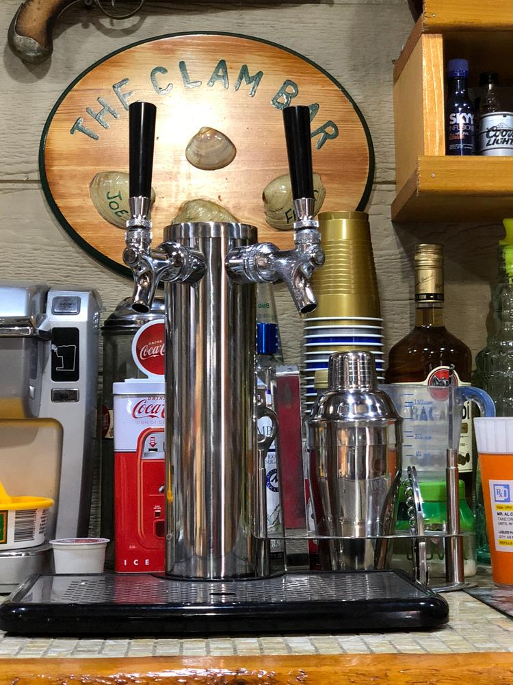 2 Faucet Tower Kegerator Conversion Kit - Stainless Steel Tower - US Sankey D System - No CO2 Tank - Customer Photo From John Sabino