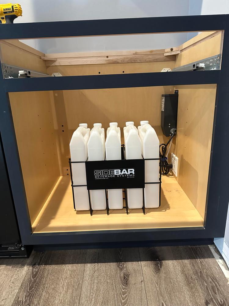 SIDEBAR Electric Liquor & Beverage Dispenser System - Customer Photo From Judy Hermsen