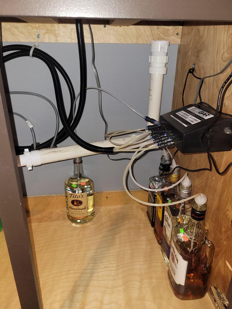 SIDEBAR Electric Liquor & Beverage Dispenser System - Customer Photo From Thomas Donnermeyer