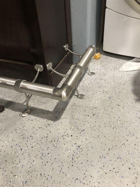 Brushed Stainless Steel Bar Foot Rail Kit - Customer Photo From Fernando Lopez