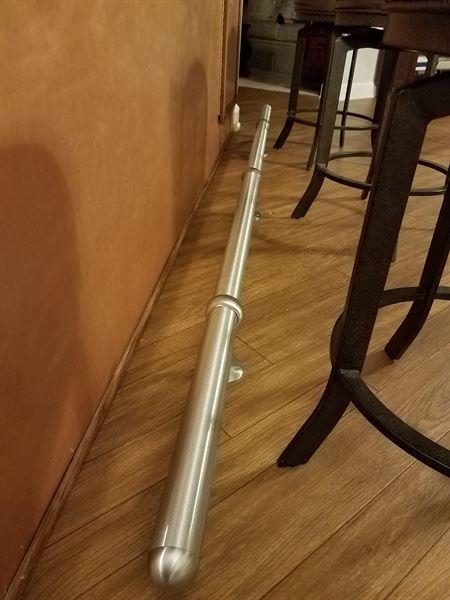 Brushed Stainless Steel Bar Foot Rail Kit - Customer Photo From Mary Ashlock