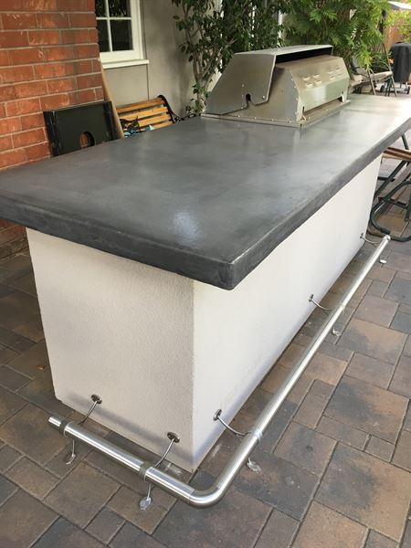 Brushed Stainless Steel Bar Foot Rail Kit - Customer Photo From Steve Butler