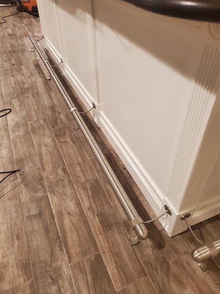 Brushed Stainless Steel Bar Foot Rail Kit - Customer Photo From Eugene Johnson Jr