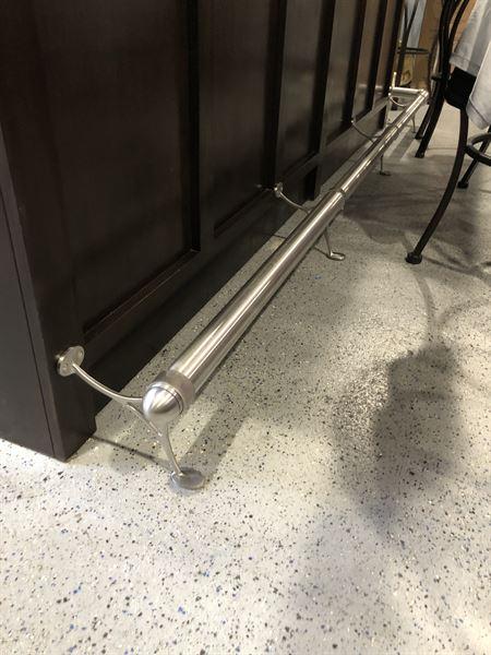 Brushed Stainless Steel Bar Foot Rail Kit - Customer Photo From Fernando Lopez