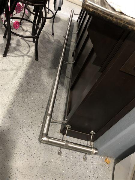 Brushed Stainless Steel Bar Foot Rail Kit - Customer Photo From Fernando Lopez