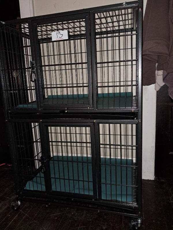 31" Two-Tier Dog Crate 46A - Customer Photo From Amazon Customer