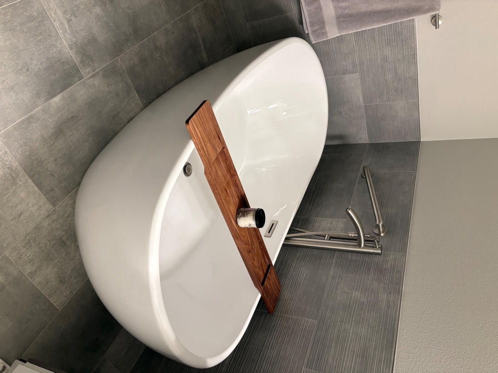 Dark Oak Bathtub Caddy - BWA-D - Dark oak - Customer Photo From Lynn Schroeder